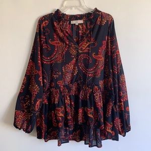 LOFT Paisley Flowy Blouse